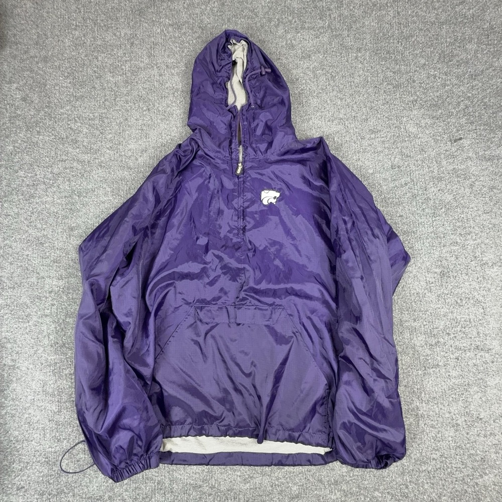 VTG Kansas State Wildcats Jacket Mens 3XL Purple NCAA GTM Sportswear Pullover